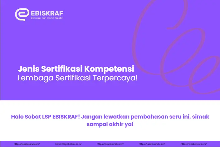 Jenis Sertifikasi Kompetensi