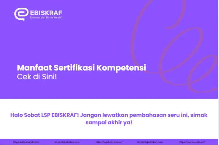 Manfaat Sertifikasi Kompetensi