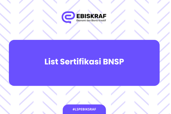 List Sertifikasi BNSP