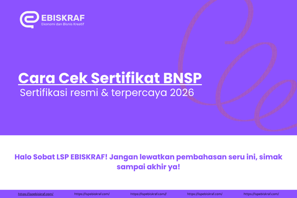 Cara Cek Sertifikat BNSP
