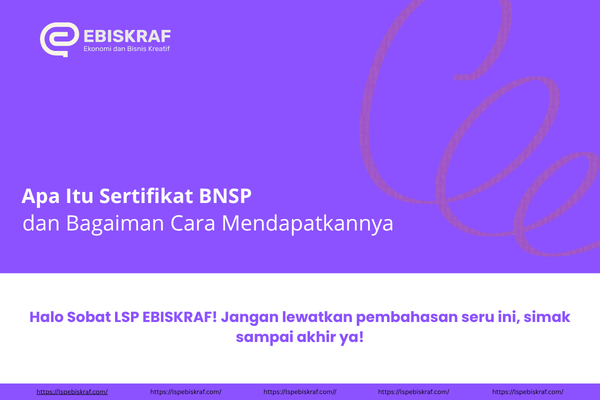 Apa Itu Sertifikat BNSP